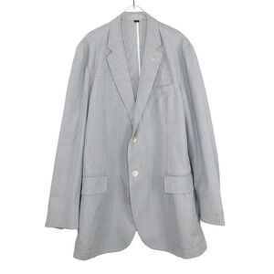 Vintage Club Room Striped Mens Blue Pinstripe Suit Jacket Sportscoat  Large